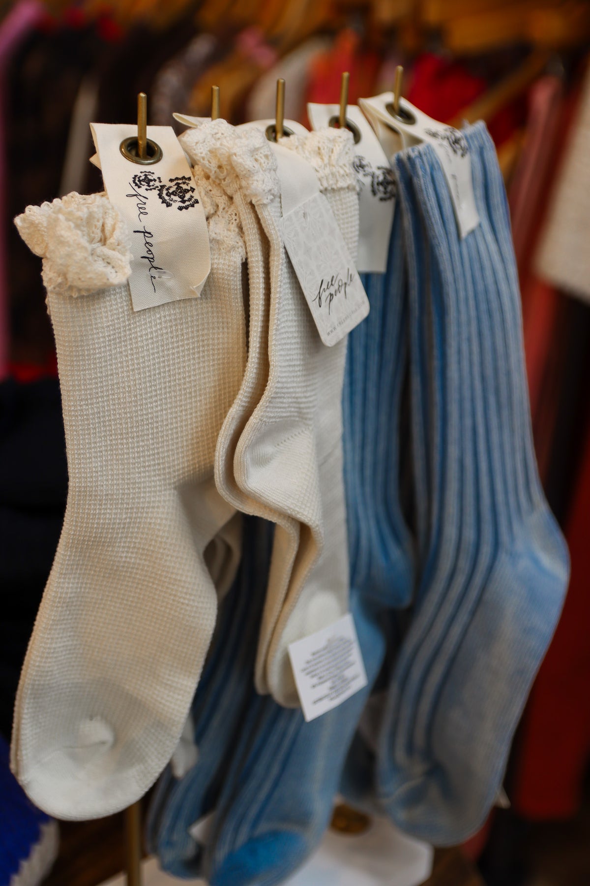 FREE PEOPLE “BELOVED” WAFFLE KNIT ANKLE SOCK
