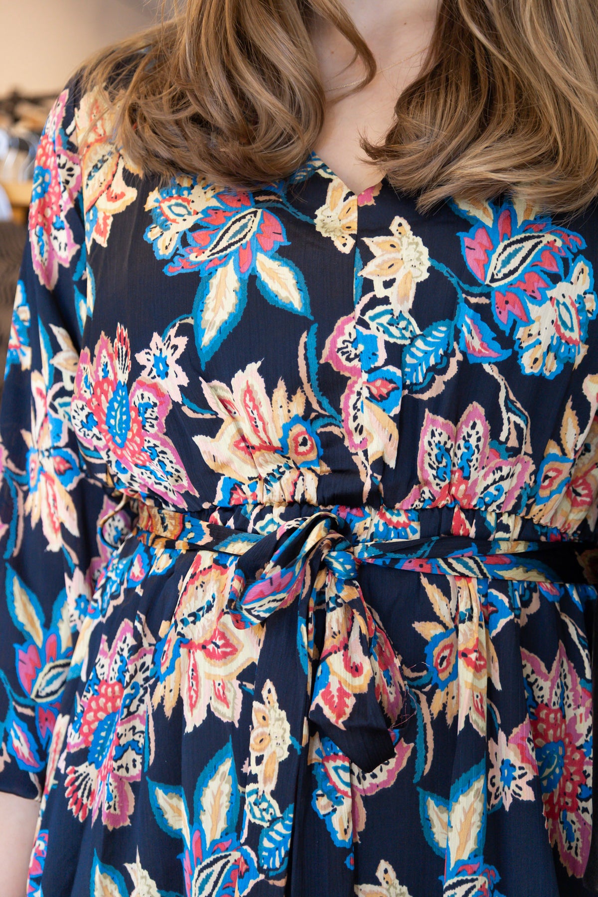 MOLLY BRACKEN FLORAL MIDI DRESS