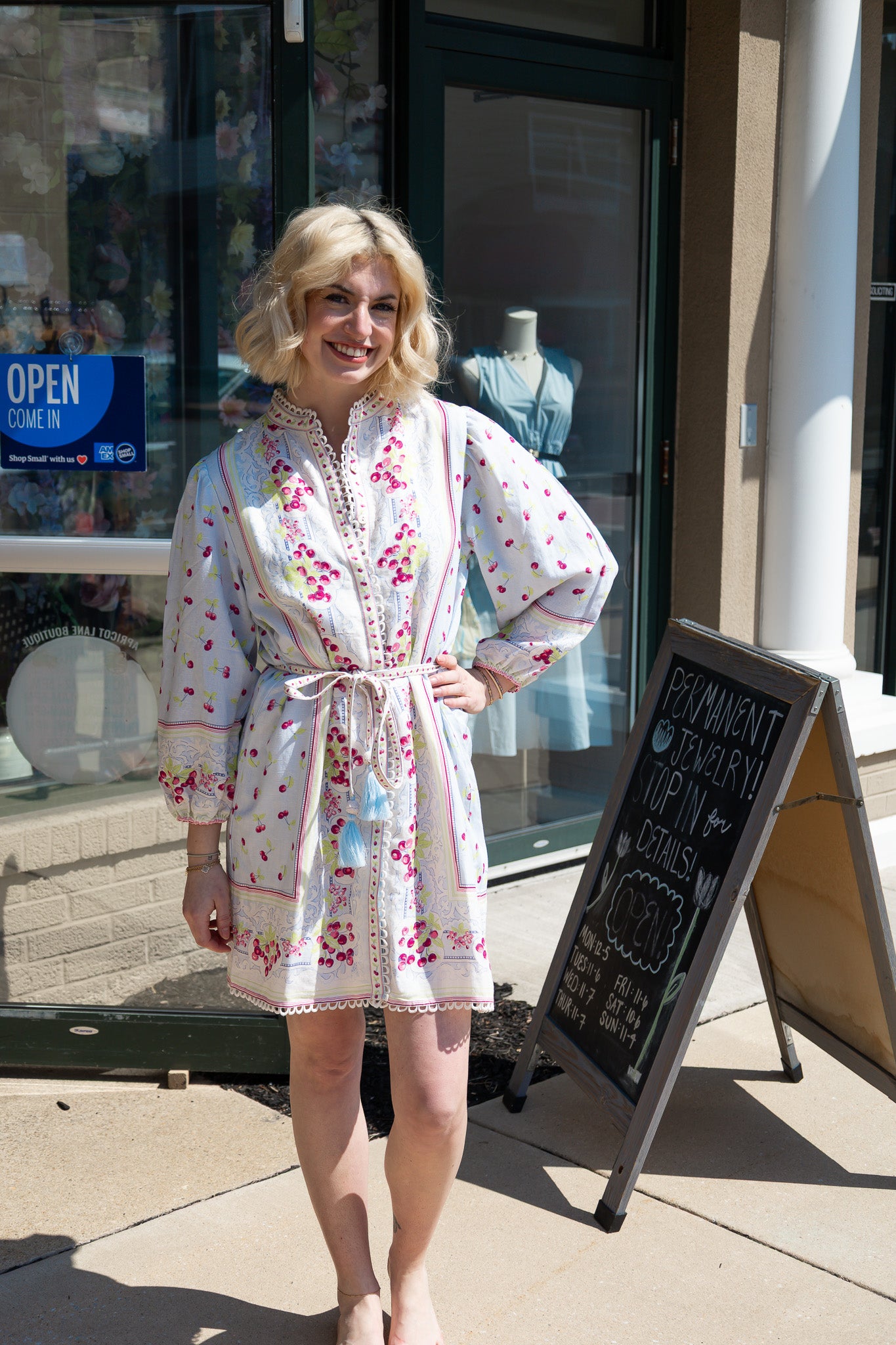 ELIZABETH JAMES "SADIE" LONG SLEEVE BUTTON DOWN DRESS