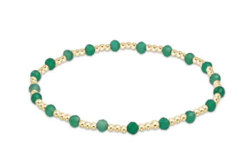 GOLD SINCERITY 3MM GREEN ONYX