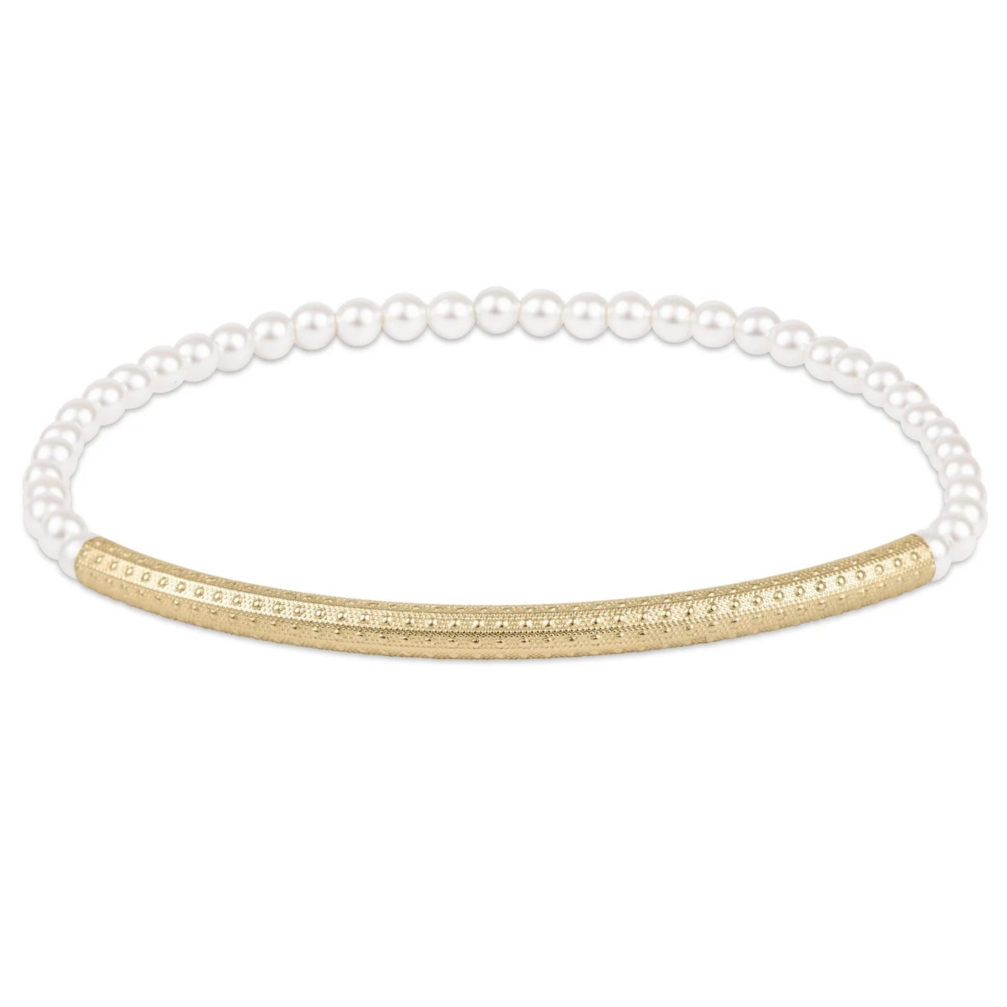 BLISS BAR TEXTURED PEARL 3MM BRACELET