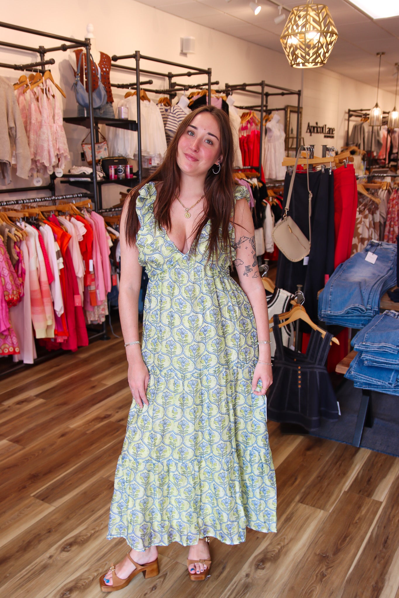 MEET ME IN SANTORINI “HELIOS HARVEST” MAXI DRESS
