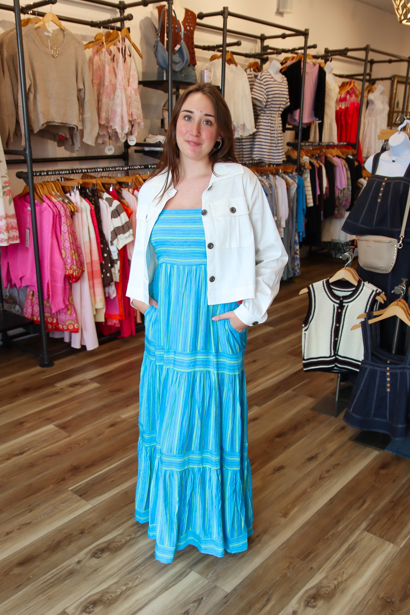 ELAN 3 BUTTON CROPPED JACKET