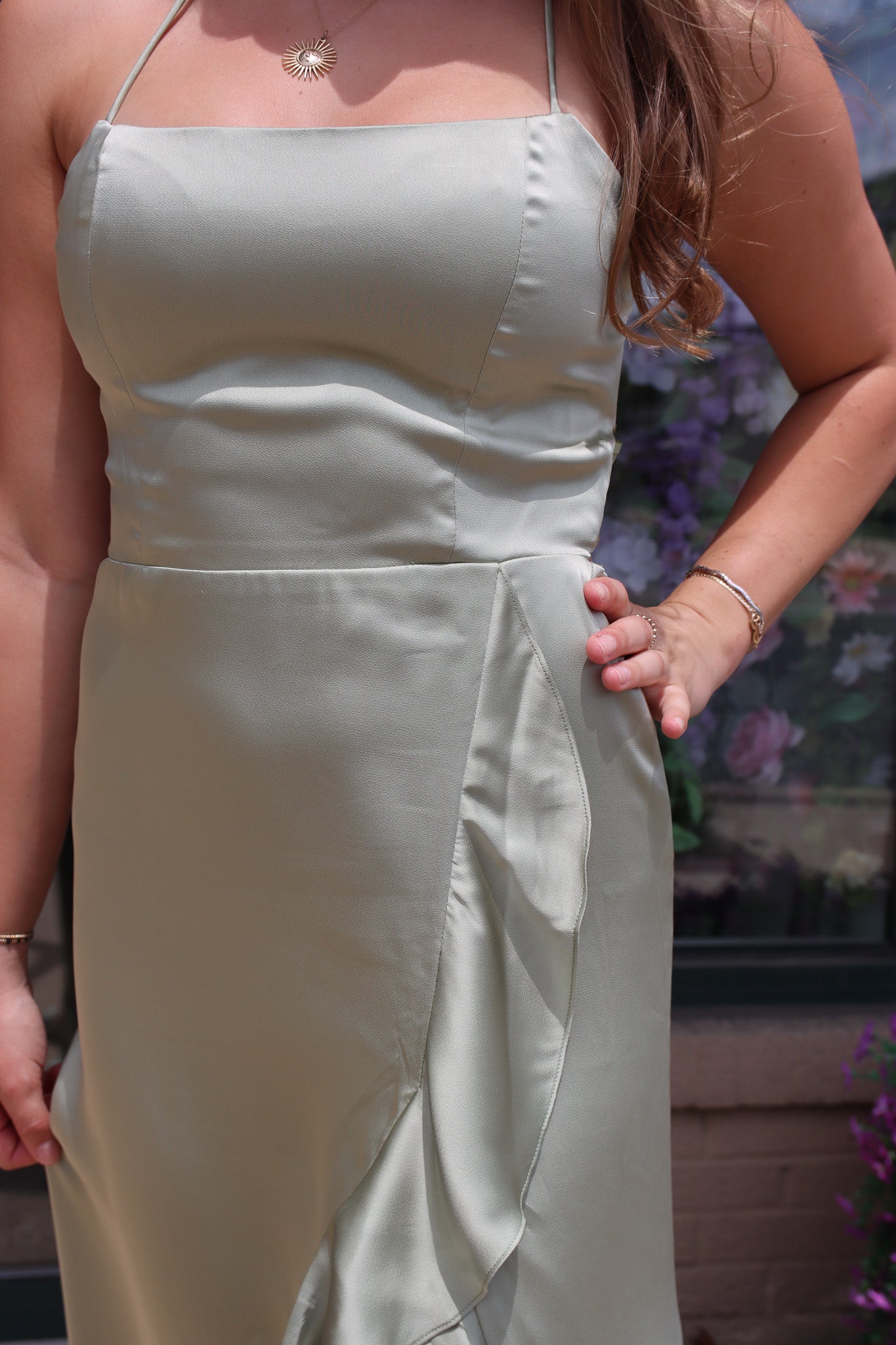DRESS FORUM CRISSCROSS BACK HIGH LOW DRESS