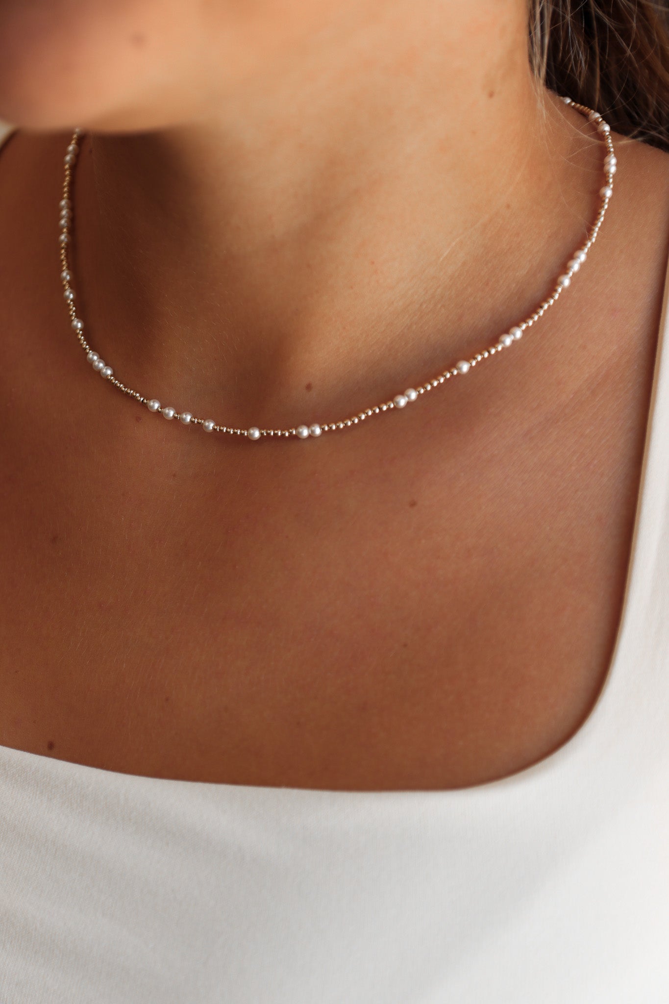 17" CHOKER HOPE UNWRITTEN 4MM PEARL