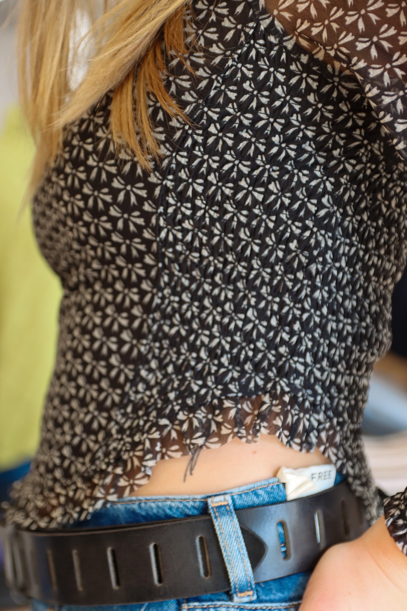 DOTTIE KNIT TOP- PRINTED