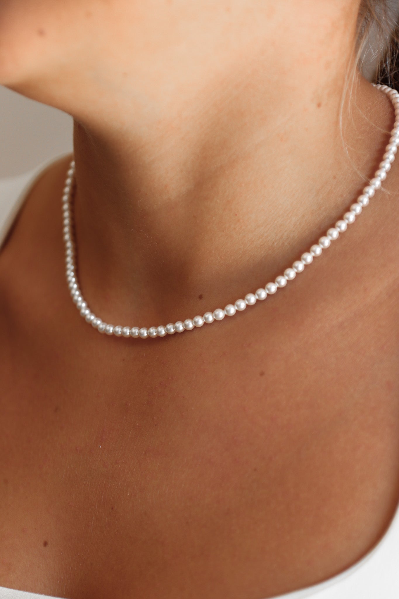17" CHOKER CLASSIC PEARL 3MM BEAD