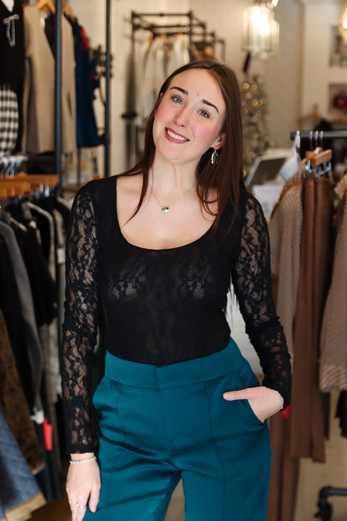 HANIYA FLORAL LACE BODYSUIT