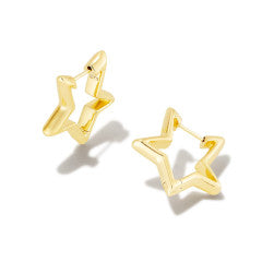 STAR HUGGIE EARRINGS GOLD ONE SIZE