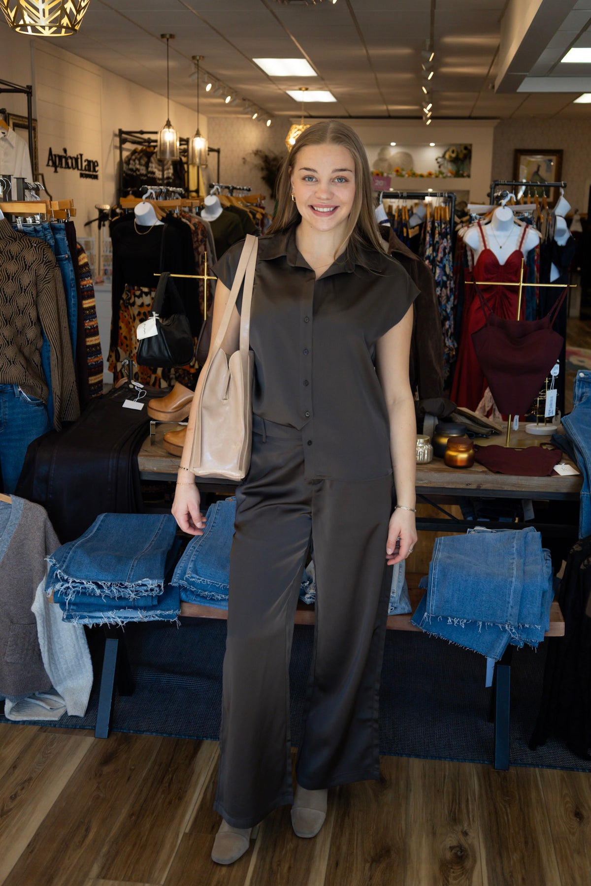 "BRONNIE" SATIN PANT