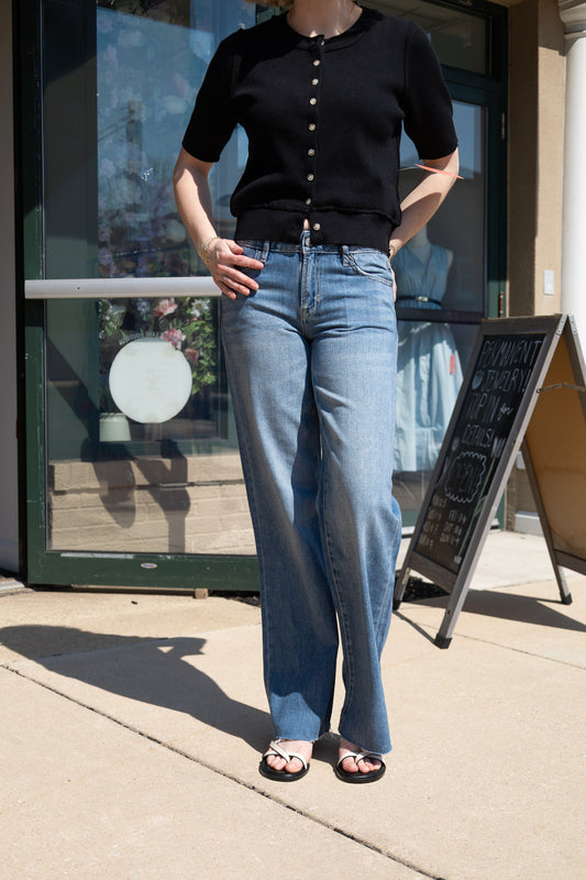 HIDDEN LOGAN MID RISE STRETCH DAD JEAN