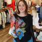 FREE PEOPLE “LILLY” PRINTED LONG SLEEVE TOP