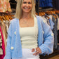COLORFUL DAISIES OPEN CARDIGAN