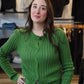 HASSON OPEN STITCH CREW CARDIGAN