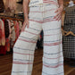 MIOU MUSE STRIPE PATTERN KNIT PANTS