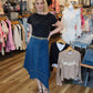 LYSSE “LUCILLE” HANDKERCHIEF DENIM SKIRT