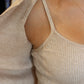 NEEDII RIBBED CAMI + LONG SLEEVE CARDI SWEATER SET