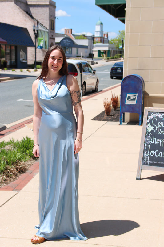 LUCY PARIS "CHANDLER" COWL NECK DRESS