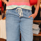 HIDDEN PULL ON WIDE LEG DENIM