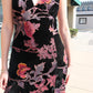 Divine Allure Black Floral Burnout Velvet Midi Dress