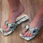 FREE PEOPLE TIA RUCHED PRINTED SANDAL