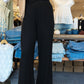 RIBBED ELASTIC WAISTBAND PULL ON PANT
