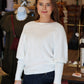 ALLIE ROSE DOLMAN W/ VERTICAL FANNED LINES