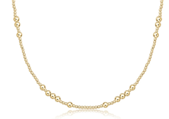 17" CHOKER HOPE UNWRITTEN 4MM GOLD NECKLACE