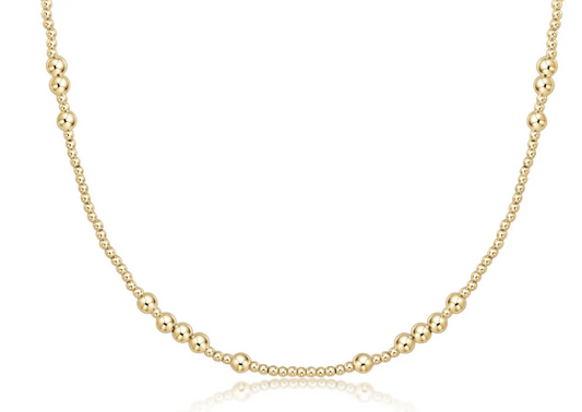 17" CHOKER HOPE UNWRITTEN 4MM GOLD NECKLACE