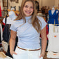 LINE & DOT “ARCHER” DRAPED TOP