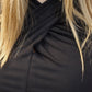 LIVERPOOL LONG SLEEVE WRAP NECK TOP
