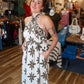 MEET ME IN SANTORINI “OLIVE VEIL” MAXI DRESS