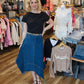 LYSSE “LUCILLE” HANDKERCHIEF DENIM SKIRT