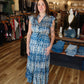 PINCH EYE-CATCHING PRINT TIERED MAXI DRESS