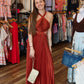 ASTR THE LABEL “VERA” CUT OUT HIGH NECK MAXI
