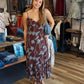 LOST + WANDER “SAPPHIRE MIST” MIDI DRESS