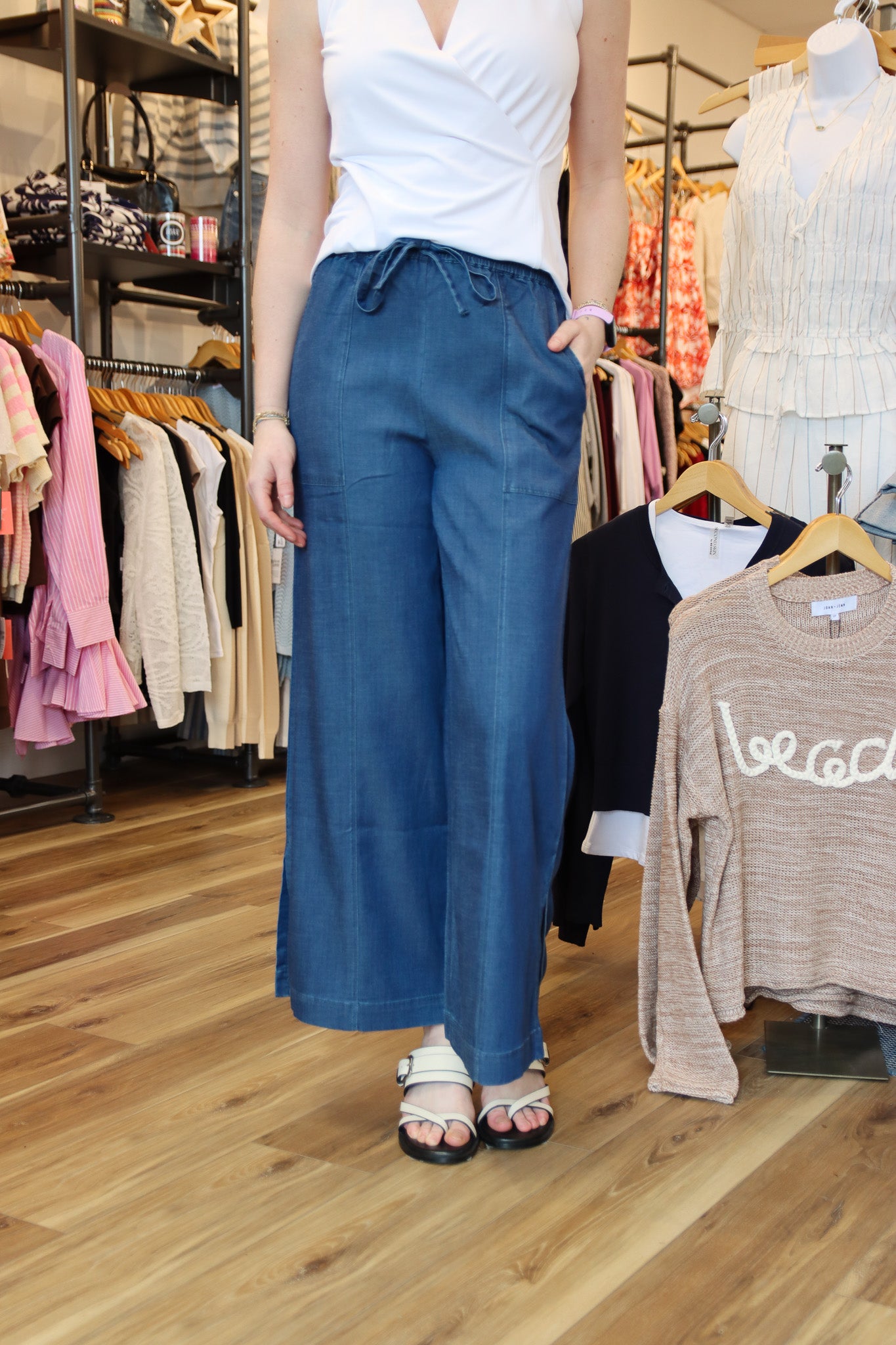 LYSSE “LILIA” DRAWSTRING WIDE LEG PANT