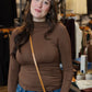 PISTOLA “NATHALIA” DRAPED MOCK NECK TOP