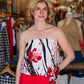 ARIELLA PRINTED TUBE TOP WITH TIE