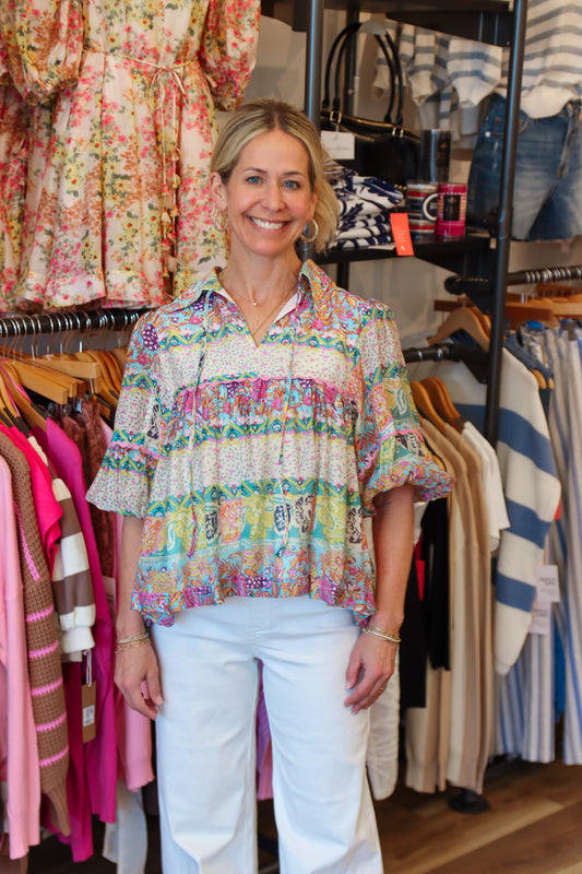 MEET ME IN SANTORINI “KALLISTI” FESTIVAL BLOUSE