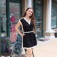 JODIFL CONTRAST ACCENT SOLID CASUAL DRESS
