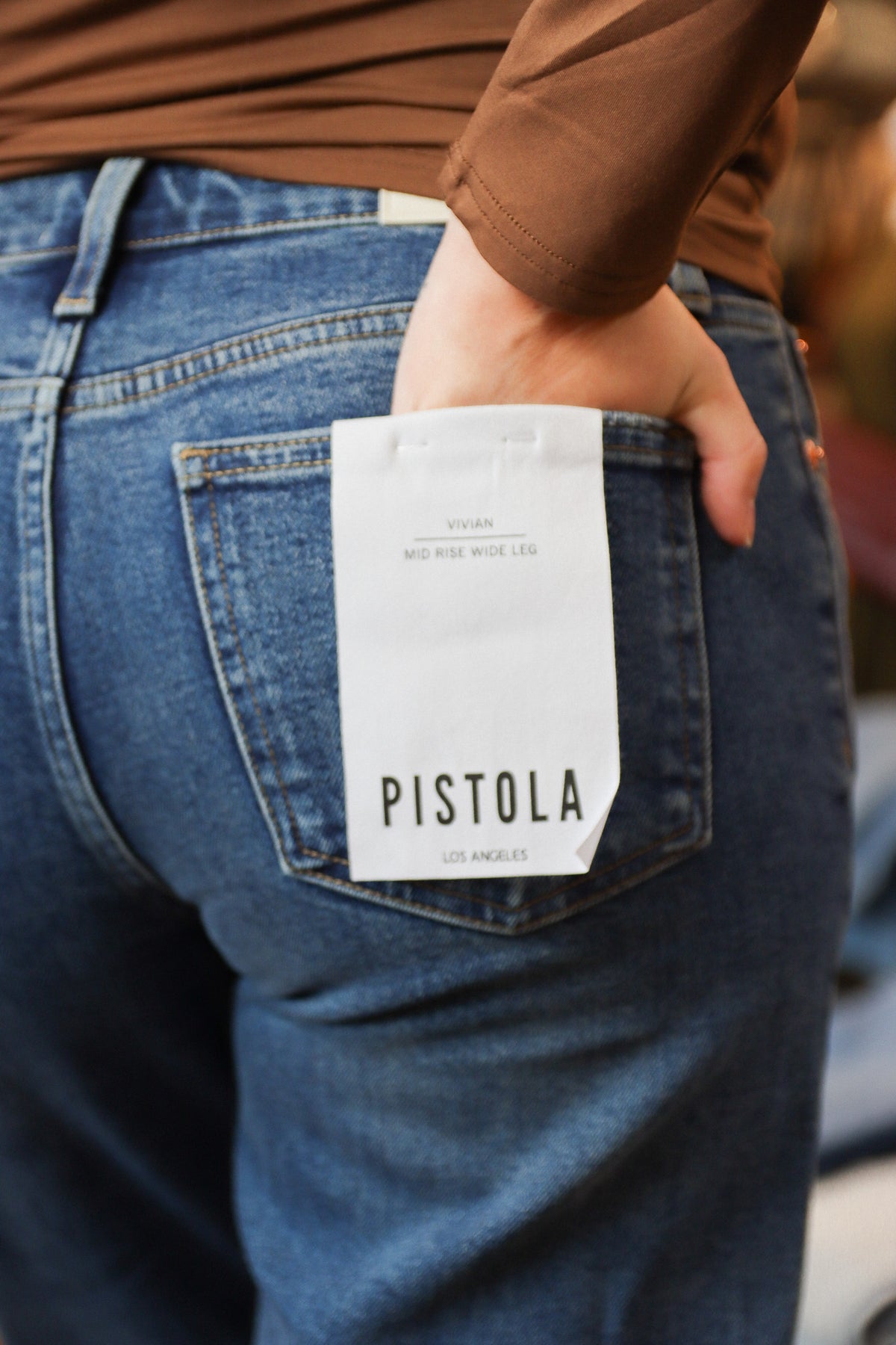 PISTOLA “VIVIAN” MID RISE WIDE LEG DENIM