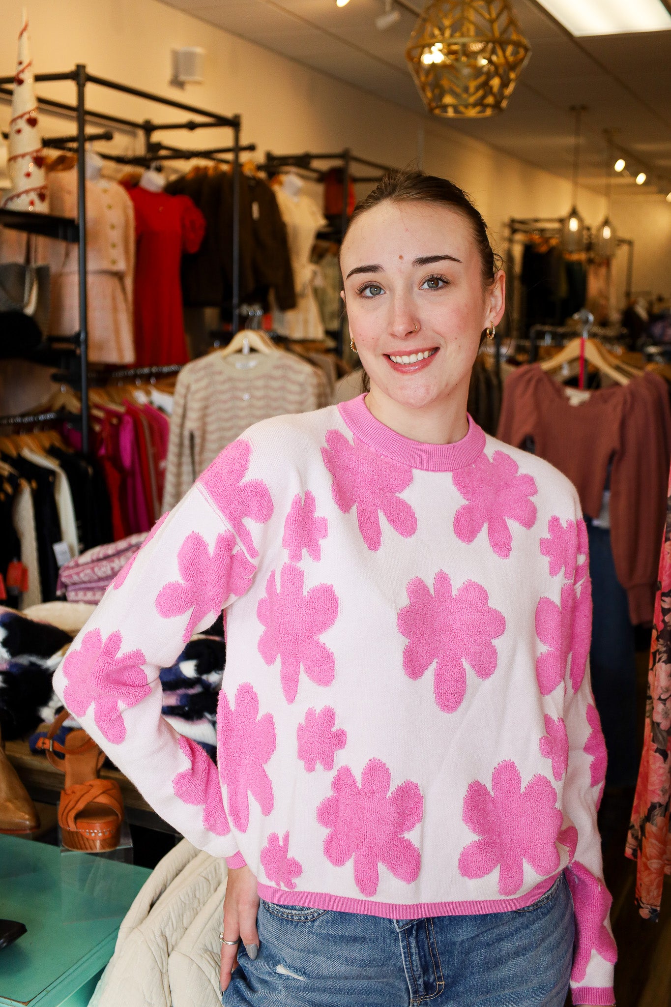 Groovy Floral Sweater