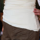 BY TOGETHER SCALLOPED HEM RUCHED SIDES TANK