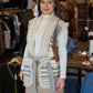 ELAN PATTERN WAIST TIE SLEEVELESS CARDI