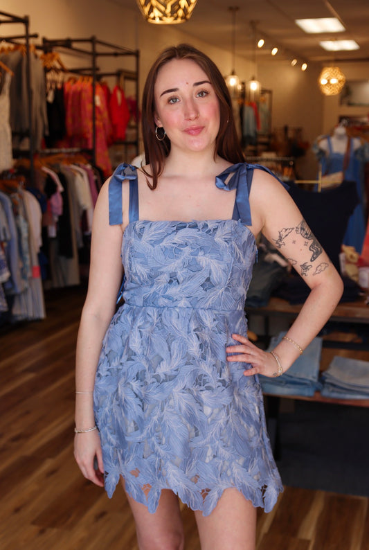 LUCY PARIS “MICAH” MINI LACE DRESS