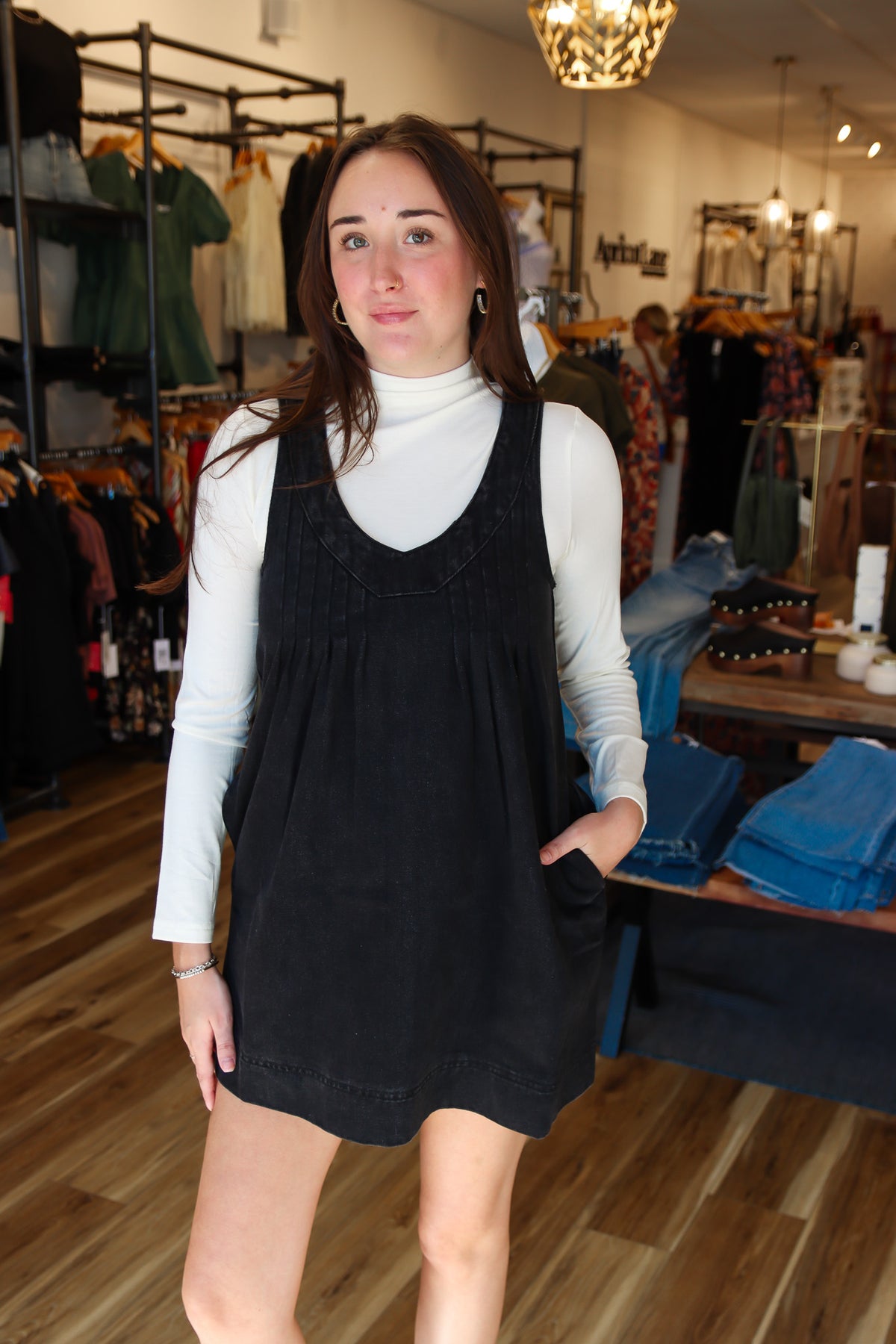 SALTWATER LUXE “MINIYA” DENIM TANK MINI DRESS