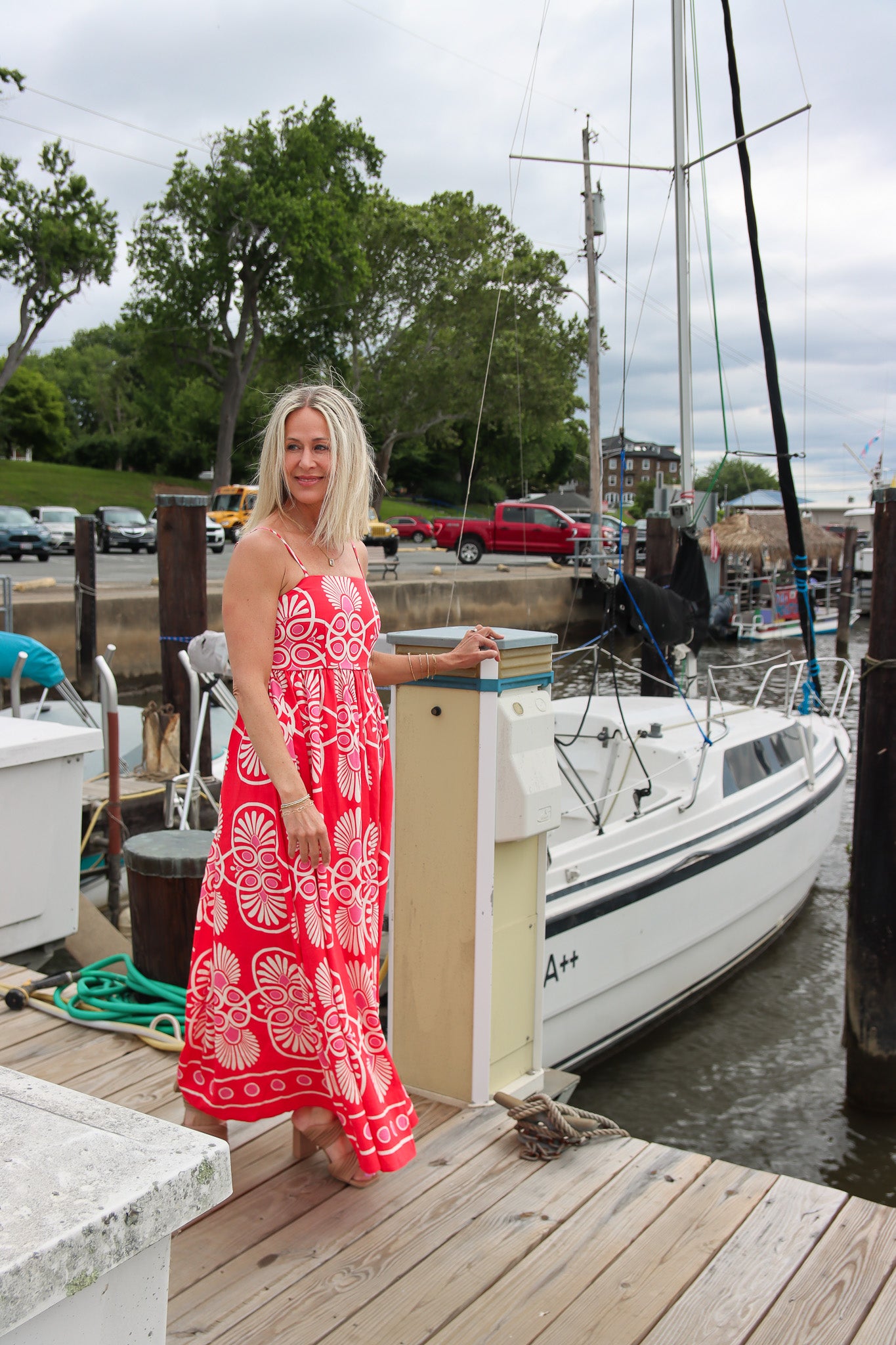 MEET ME IN SANTORINI “FESTIVAL MEDALLION” MAXI DRESS