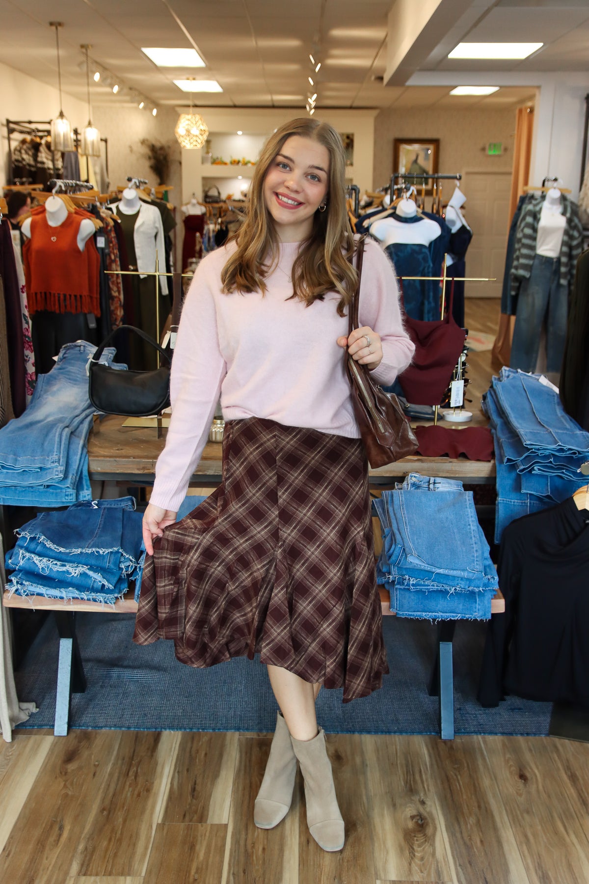 LUCY PARIS "TRACY" RELAXED WOOL/SILK SWEATER
