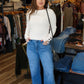 HIDDEN 31" INSEAM HIGH RISE RAW HEM LOGAN